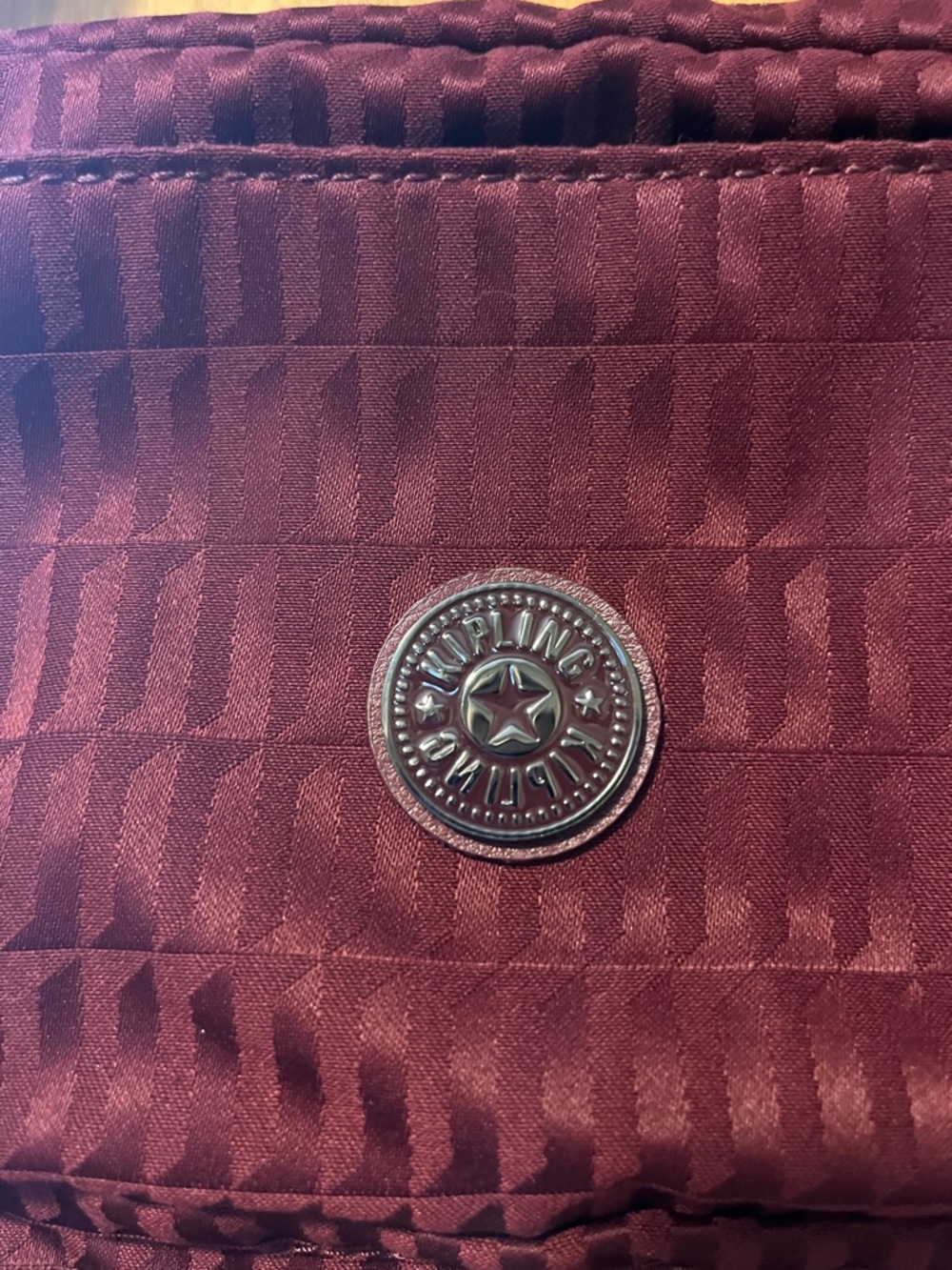 Kipling Deep Wine Quilted Crossbody Bag - Picture 2 of 10